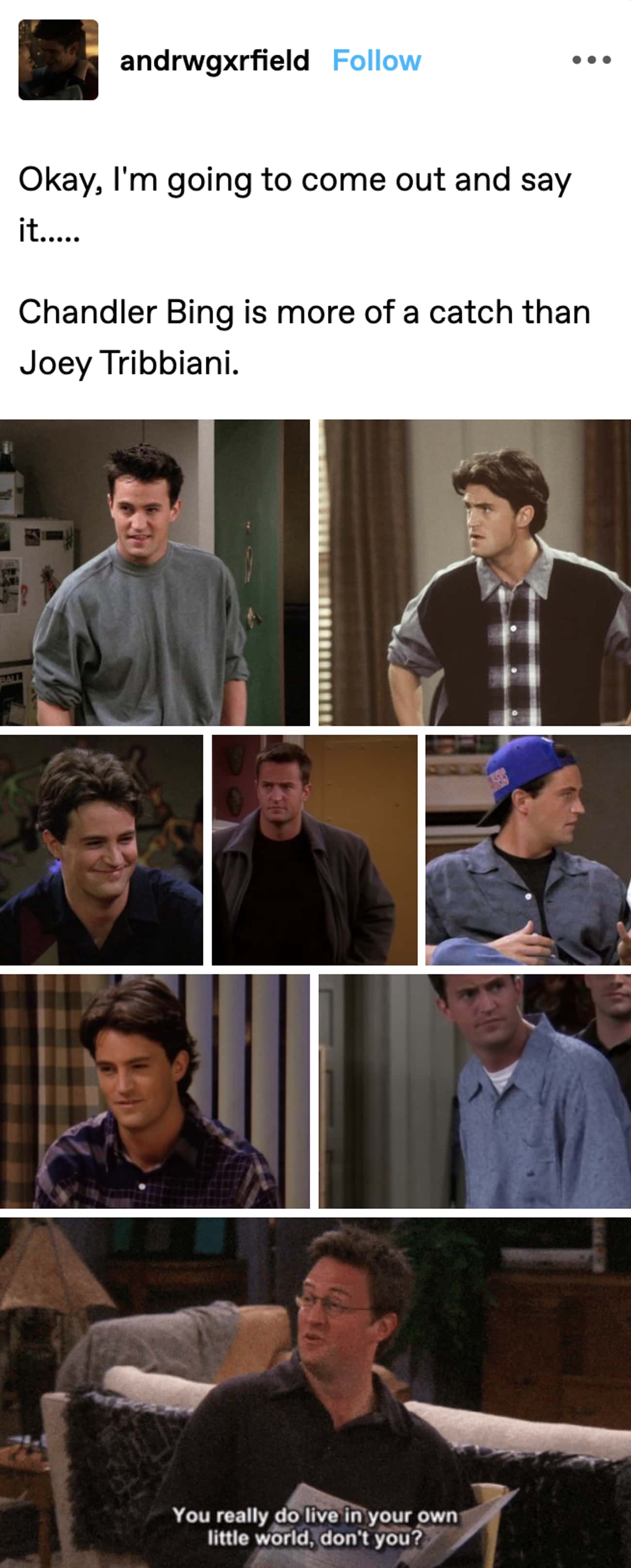 Chandler Bing Is A Catch