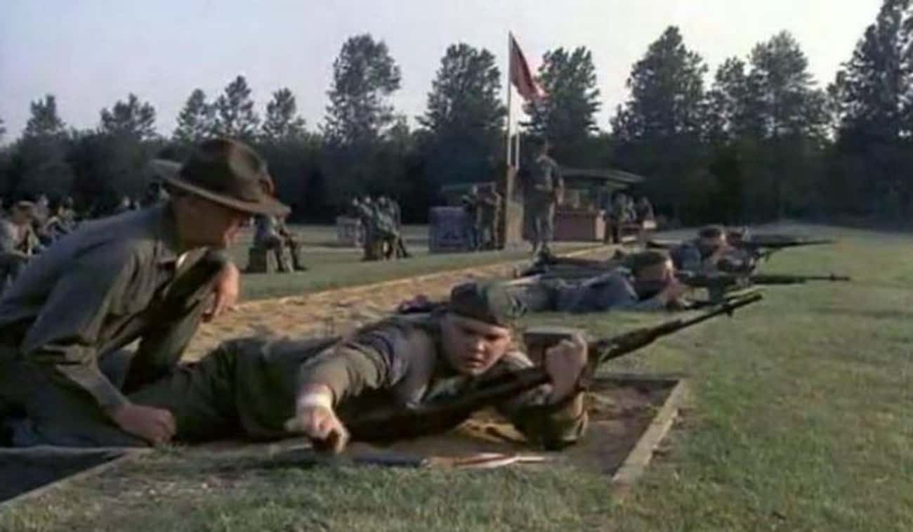 Pvt. Pyle Sets Aside Live Rounds At The Firing Range In 'Full Metal Jacket'