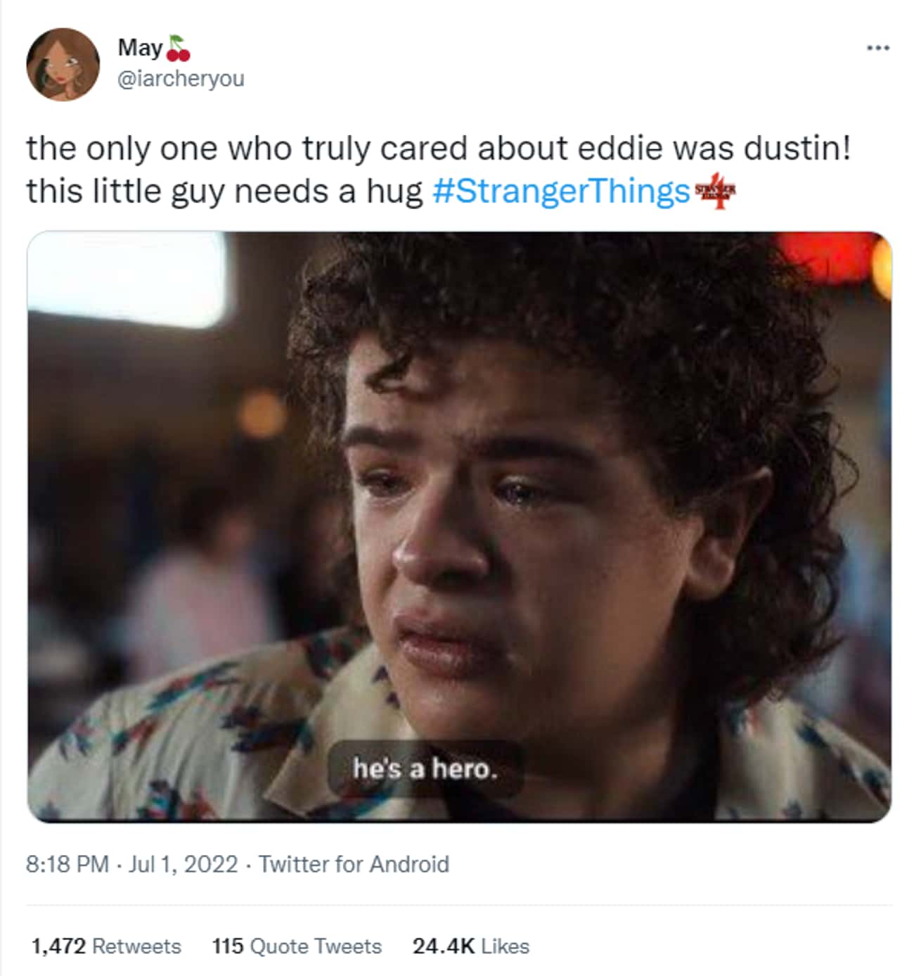 Dustin Truly Cared About Eddie 