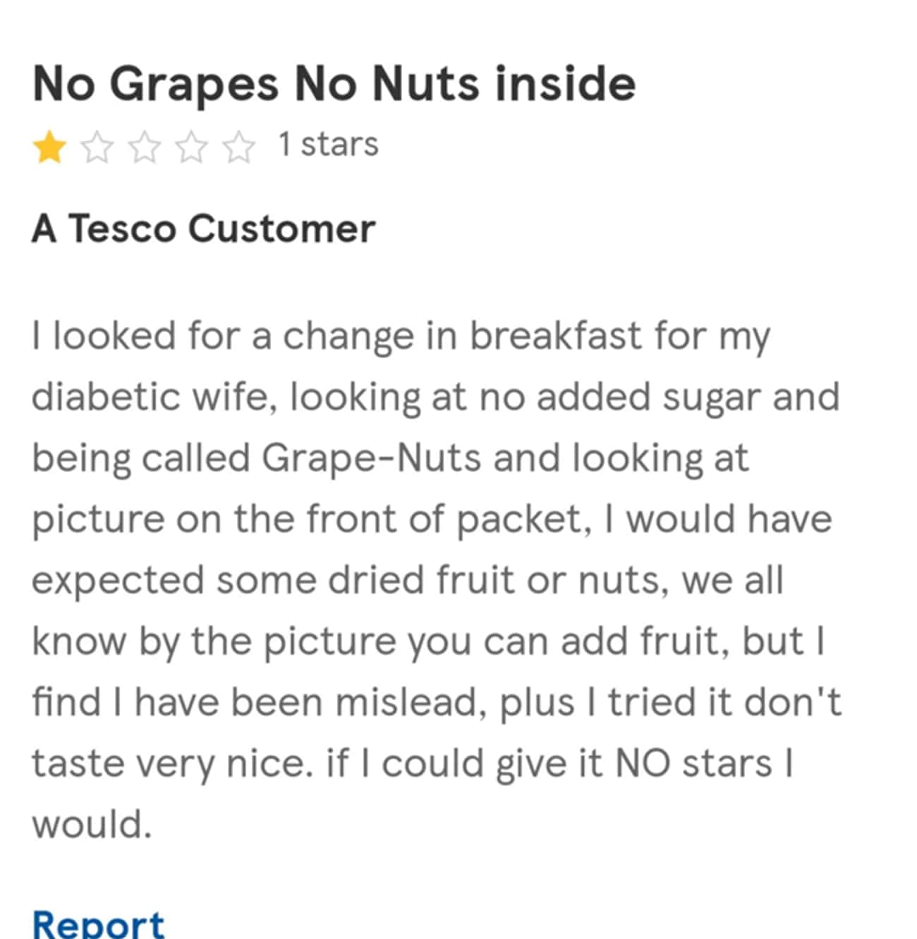 Angry That Grape-Nuts Have No Grapes Or Nuts
