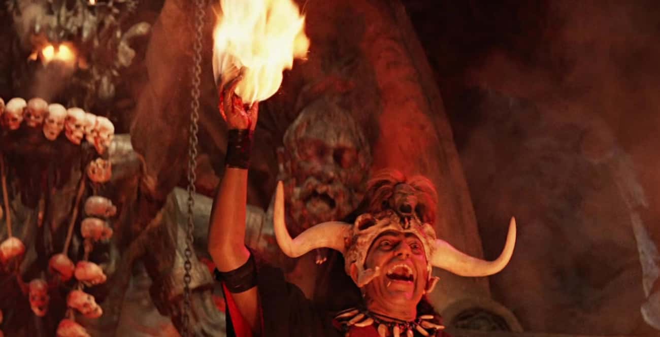 A Man’s Heart Is Set On Fire As He Is Tortured by Mola Ram In ‘Indiana Jones and the Temple of Doom’