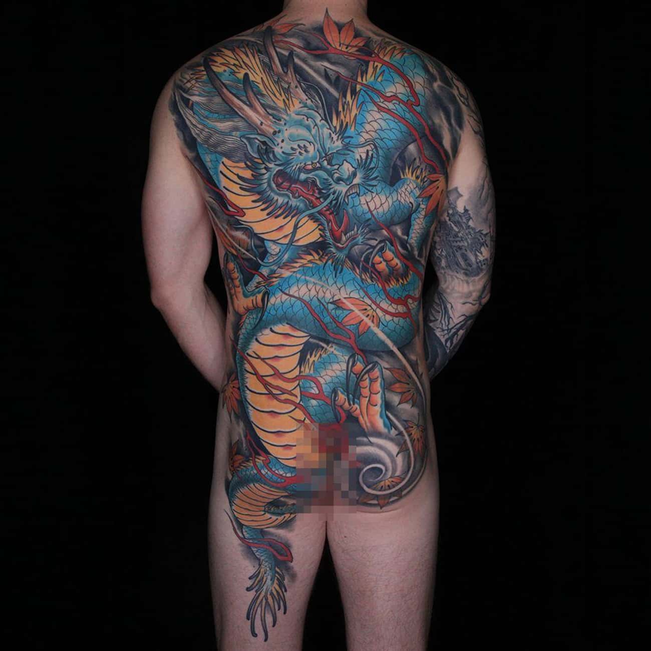 Full Color Traditional Japanese Dragon Back Piece