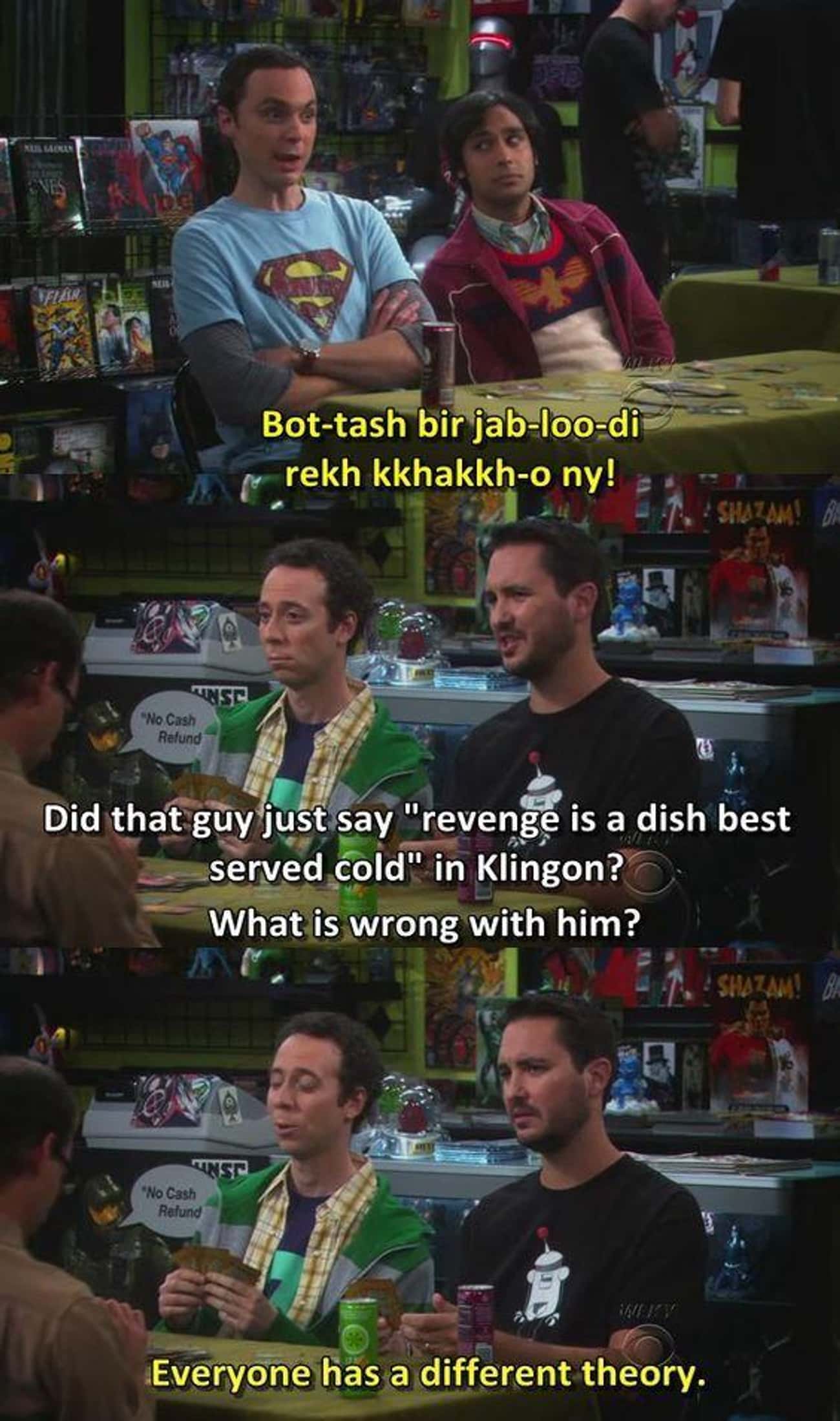 Sheldon's Vengeance Comes In Klingon