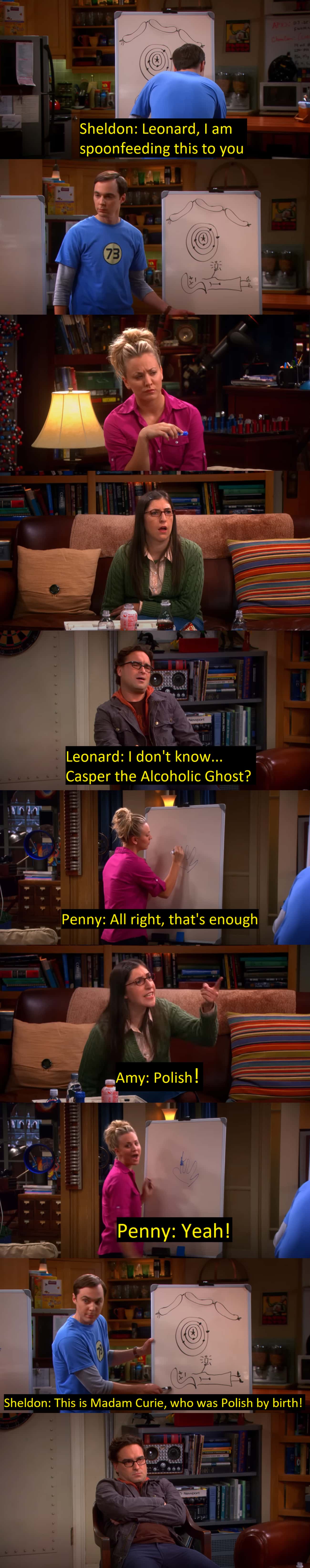 Contrast Between Sheldon And Penny's Pictionary Skills
