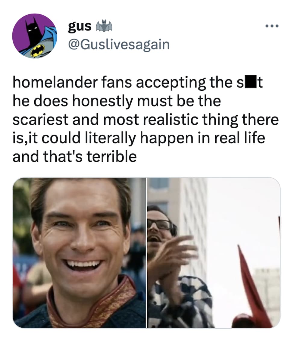 21 Tweets About Homelander That Prove He's The Most Chaotic Character ...