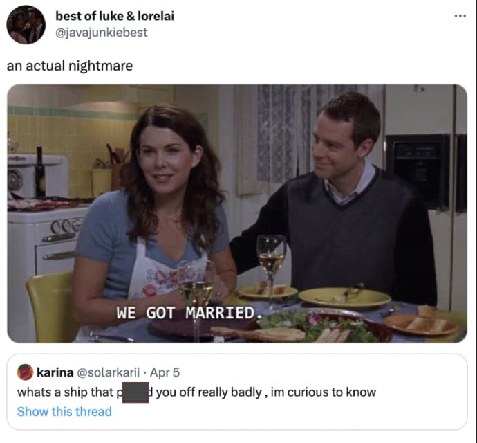 Lorelai And Chris From 'Gilmore Girls'