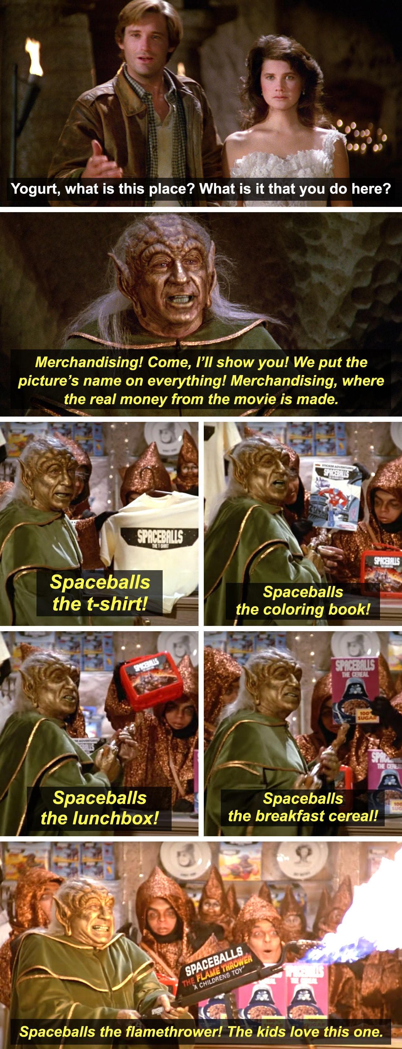 In ‘Spaceballs,’ A Character’s Entire Job Is To Promote Toys Based On The Movie