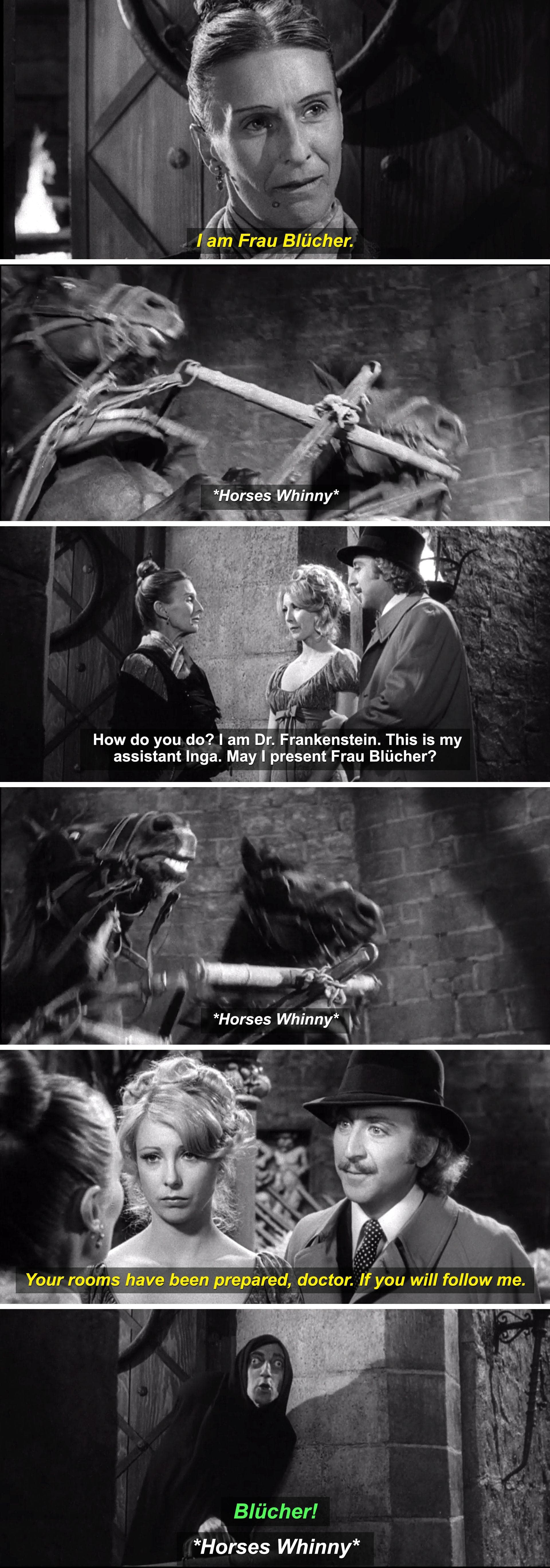 In ‘Young Frankenstein,’ Whenever A Shady Character’s Name Is Mentioned, The Horses Whinny - Over And Over Again