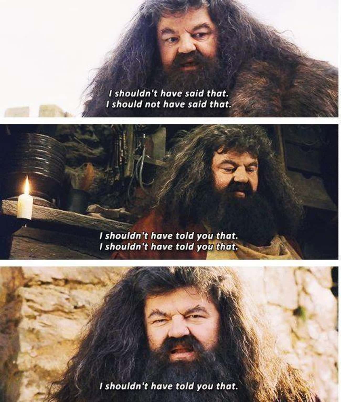 Hagrid Can't Keep His Mouth Shut