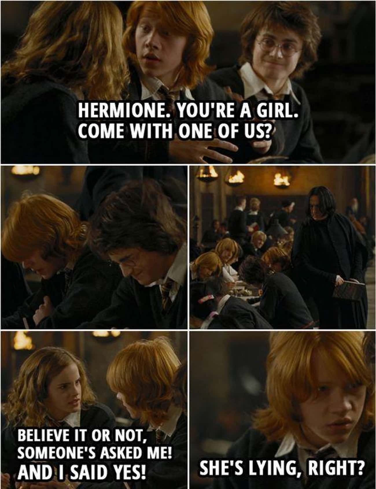 Hermione Gets Angry At Ron For Not Realizing She Likes Him
