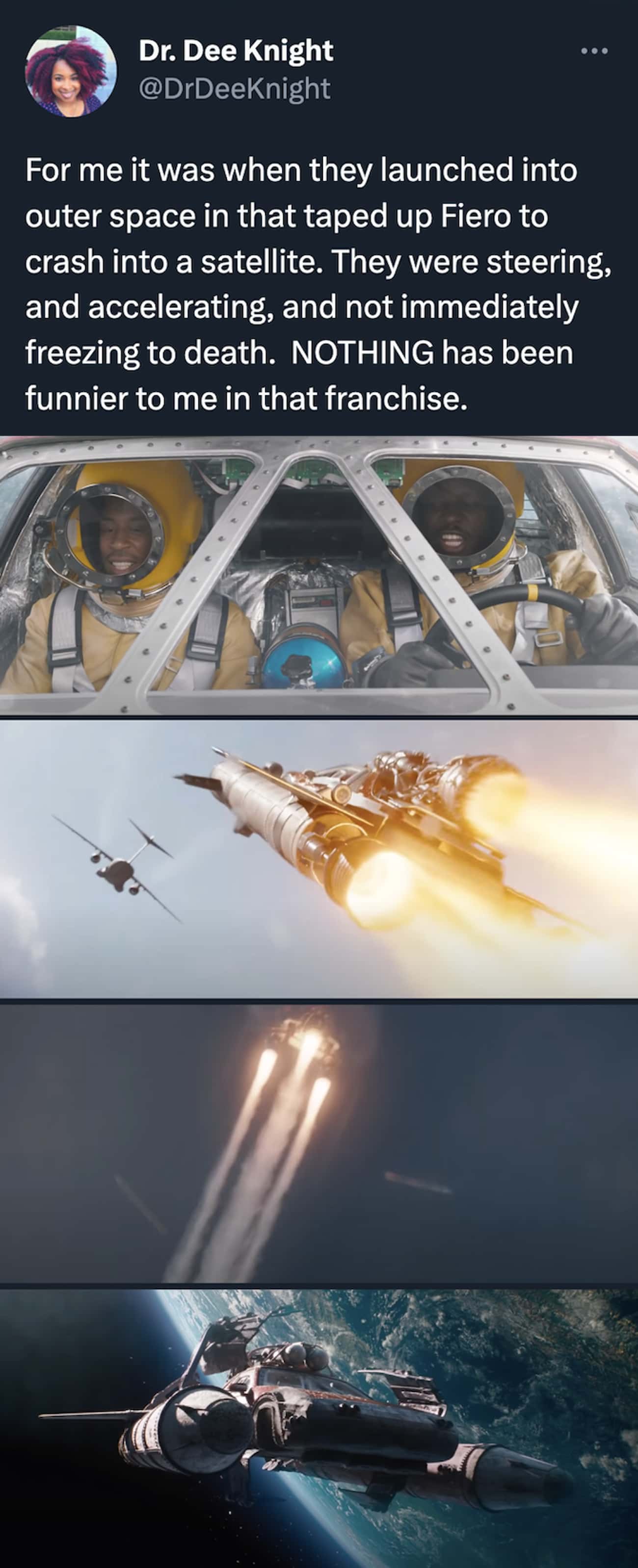 The Launching Into Space Scene From 'F9: The Fast Saga'