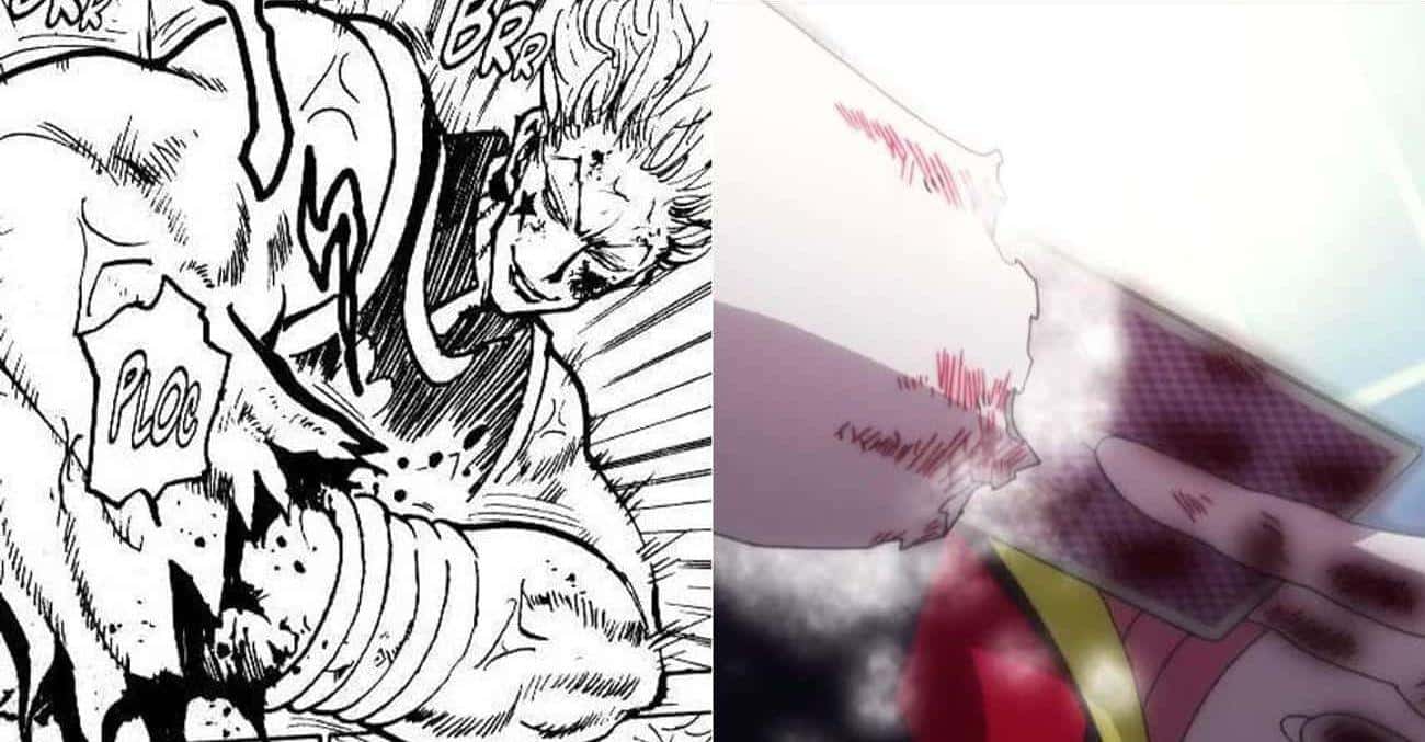 Hisoka Pulls A Card Out Of His Flesh