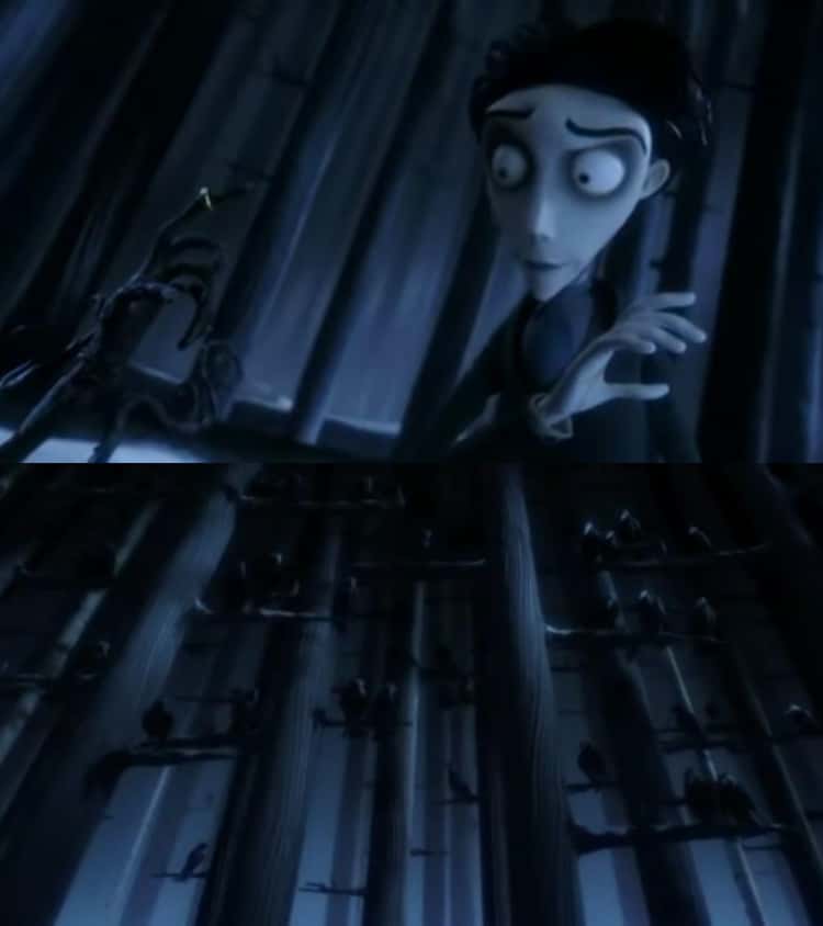 Crows Watch Victor Accidentally Marry Emily In 'Corpse Bride'