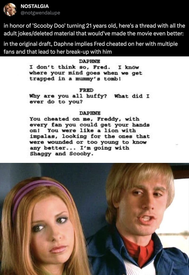 Fans Share Adult Jokes, Deleted Scenes & Details About 'Scooby-Doo ...
