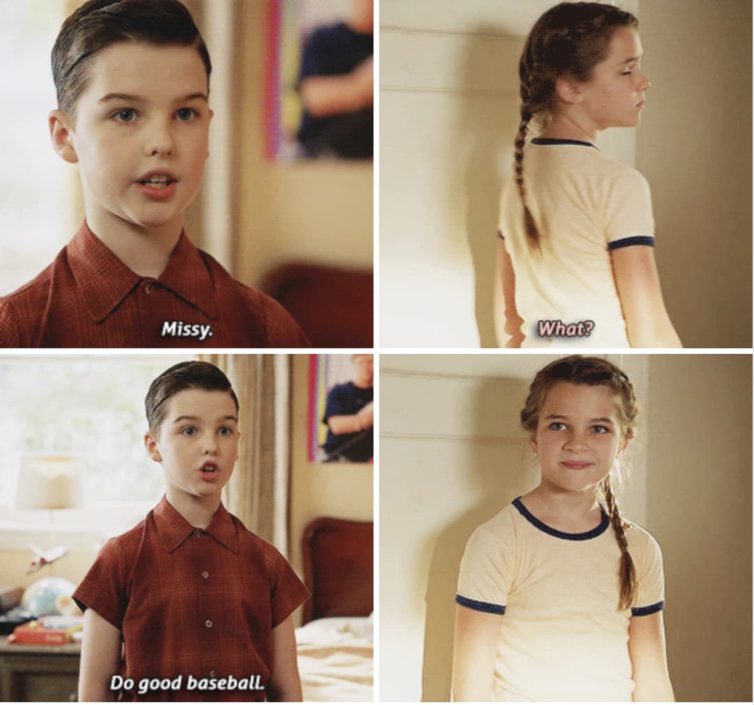 Sheldon Supports Missy As Best He Can