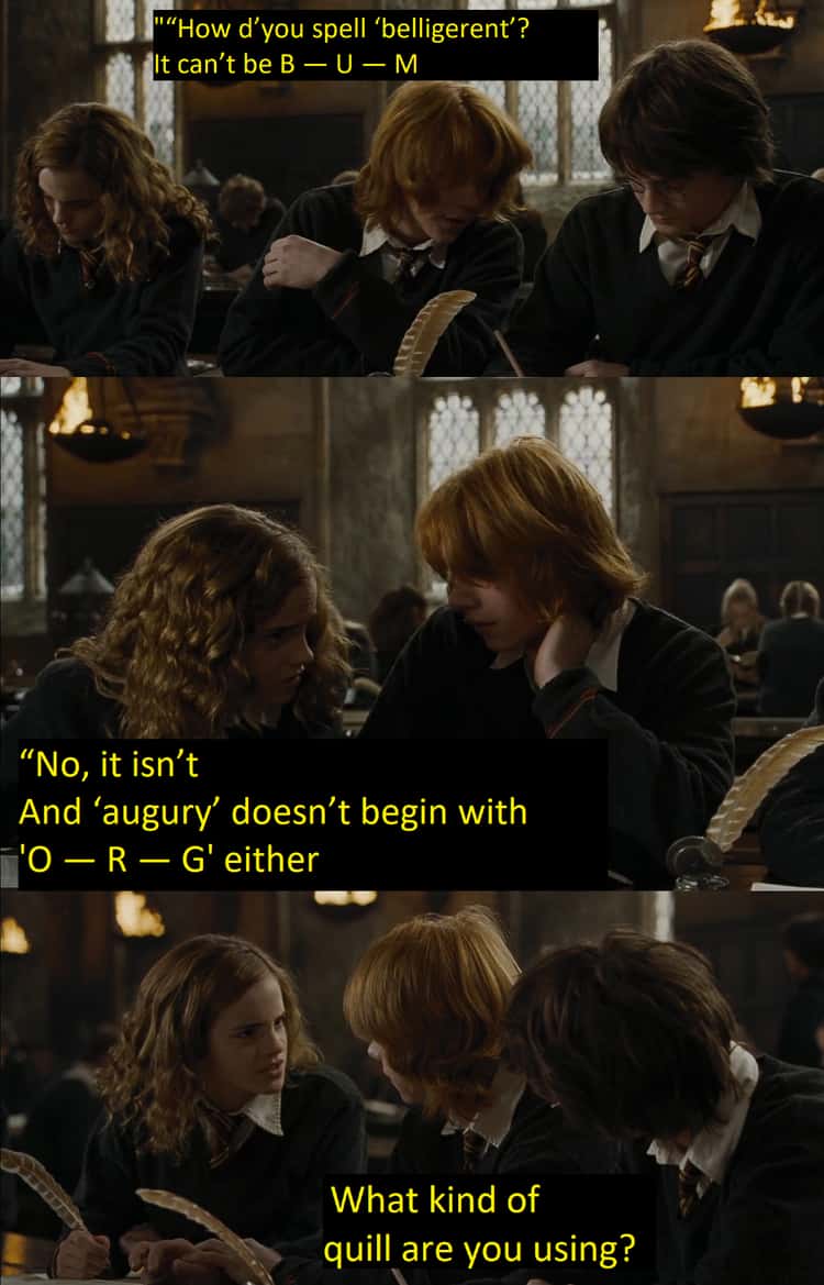Ron's Quill Has A Dirty Mind Of Its Own