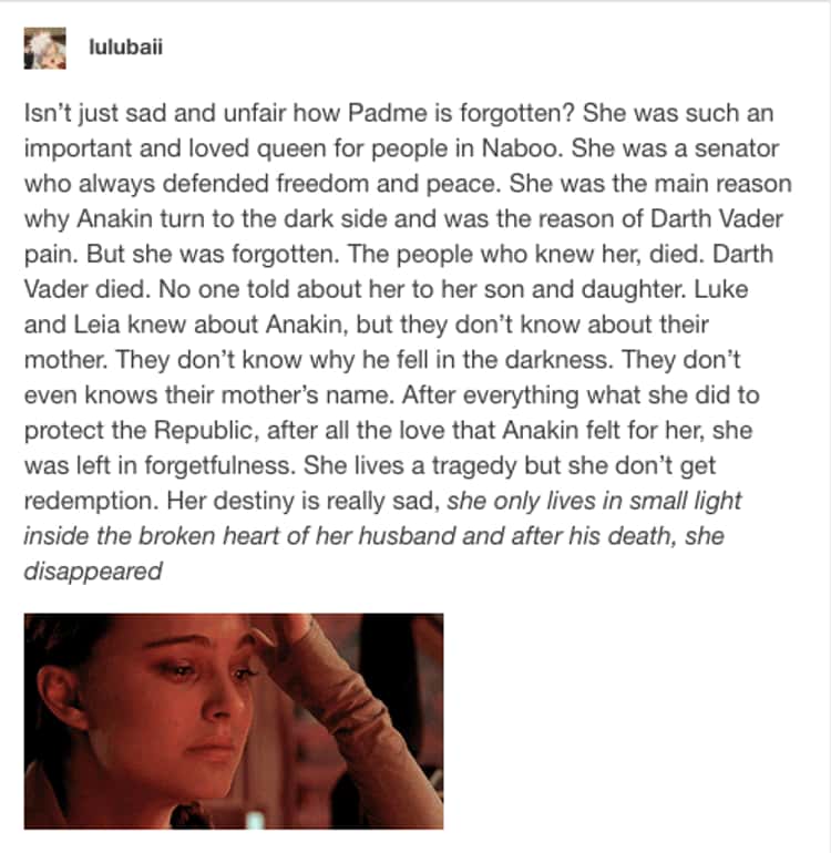 Thinking Padme died of sadness Listening to the sound of Padme's heart beat  stop as Vader takes his first breath - iFunny Brazil