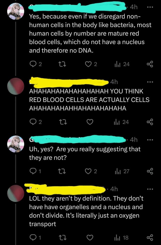 'Red Blood Cells Are Not Real Cells'
