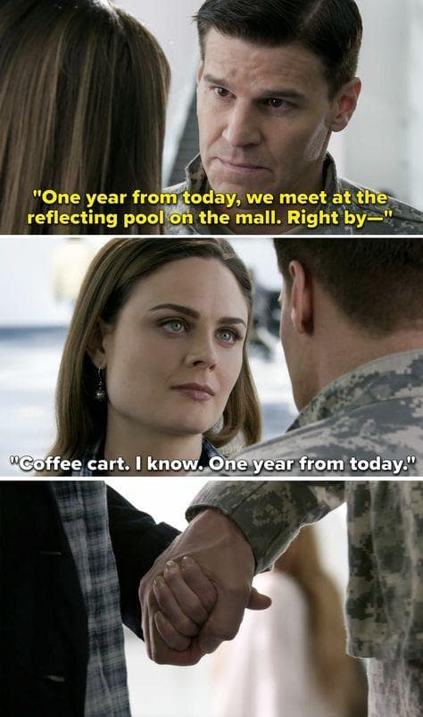 Emily Deschanel And David Boreanaz In 'Bones'