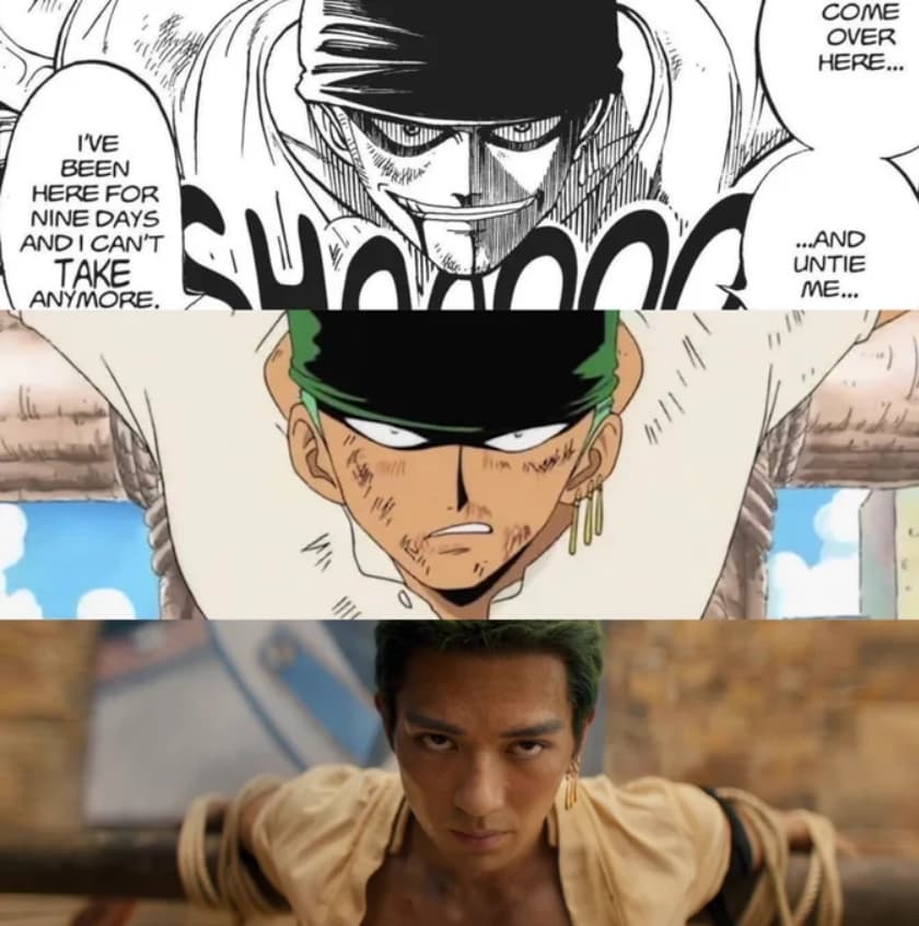 Luffy Saves Zoro From The Marine Base