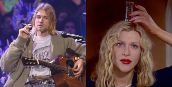 Kurt Cobain And Courtney Love