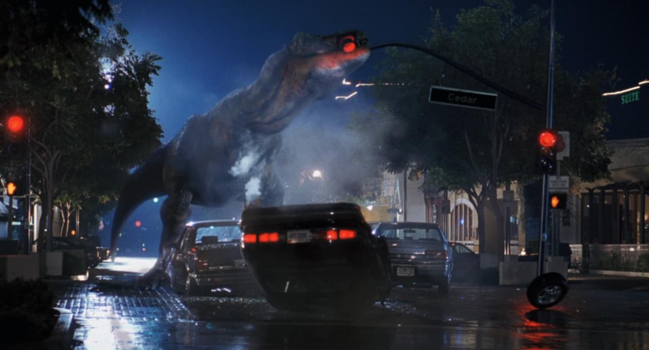 The T-Rex Ship Escape In 'The Lost World'