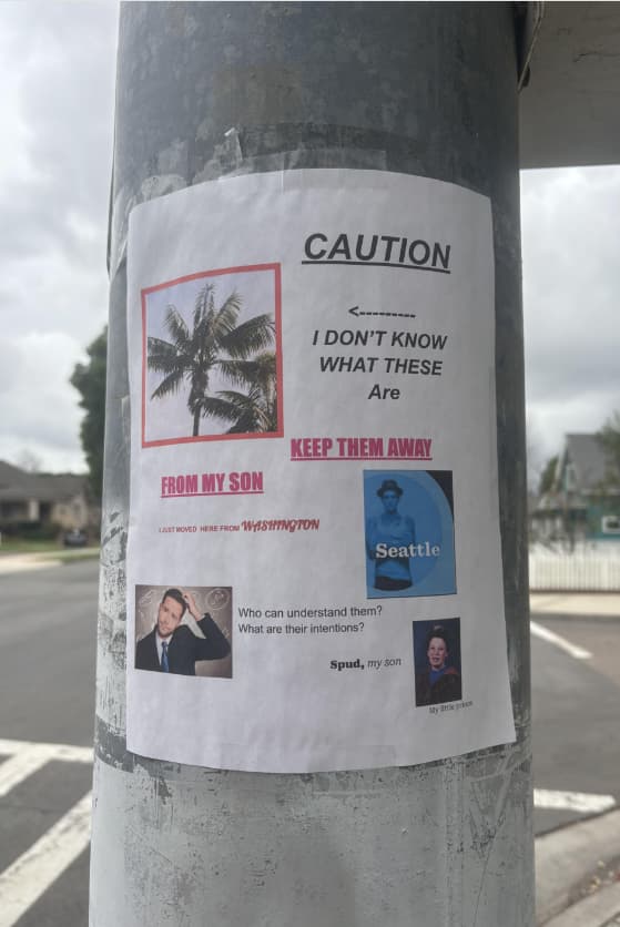 Caution Signs Put Up Around Town