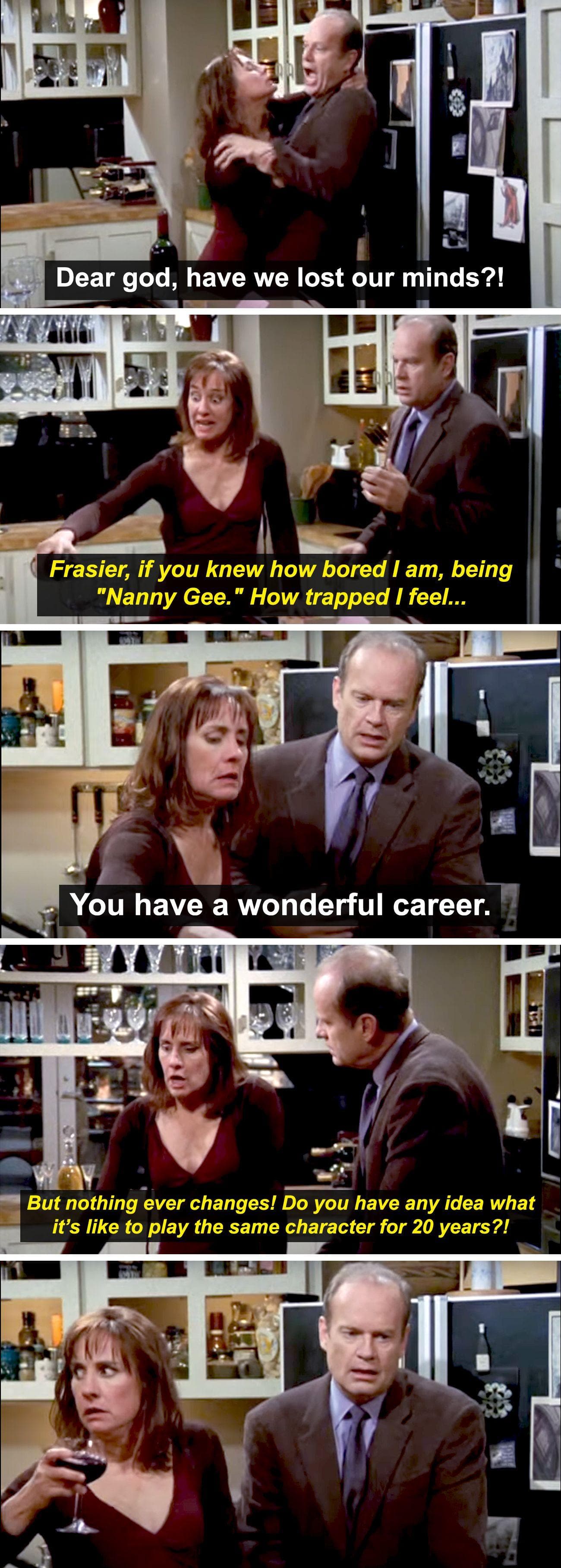 In ‘Frasier,’ A Performer Asks Frasier If He Knows What It’s Like To Play The Same Character For 20 Years