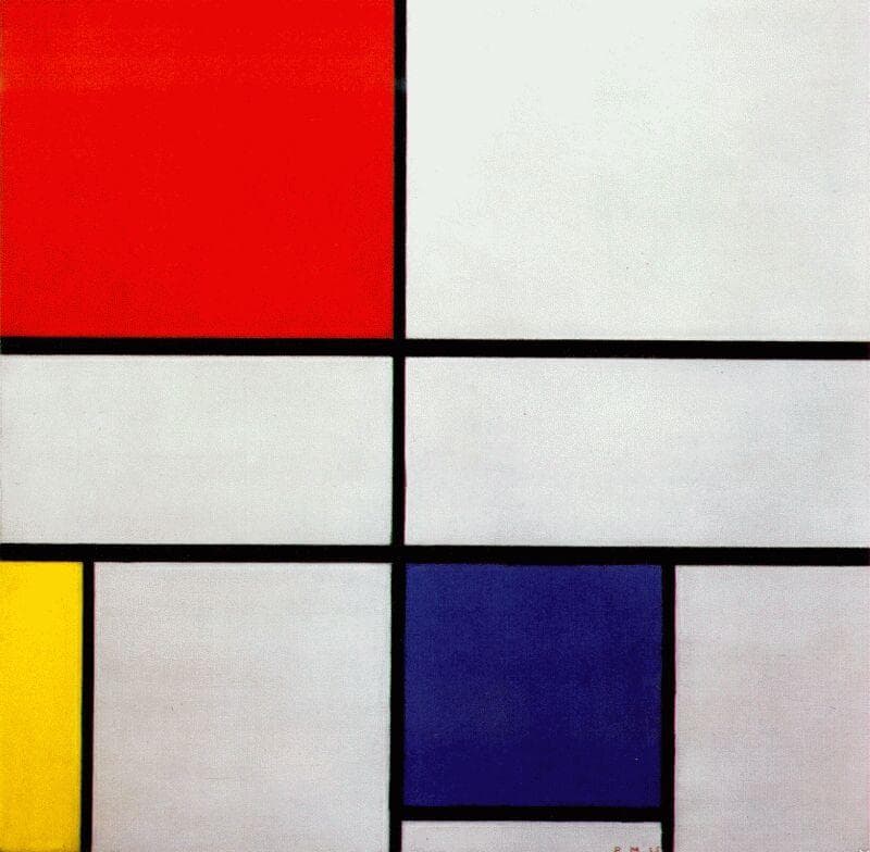 Famous Piet Mondrian Paintings List Of Popular Piet Mondrian Paintings   Composition C Artwork Photo U1