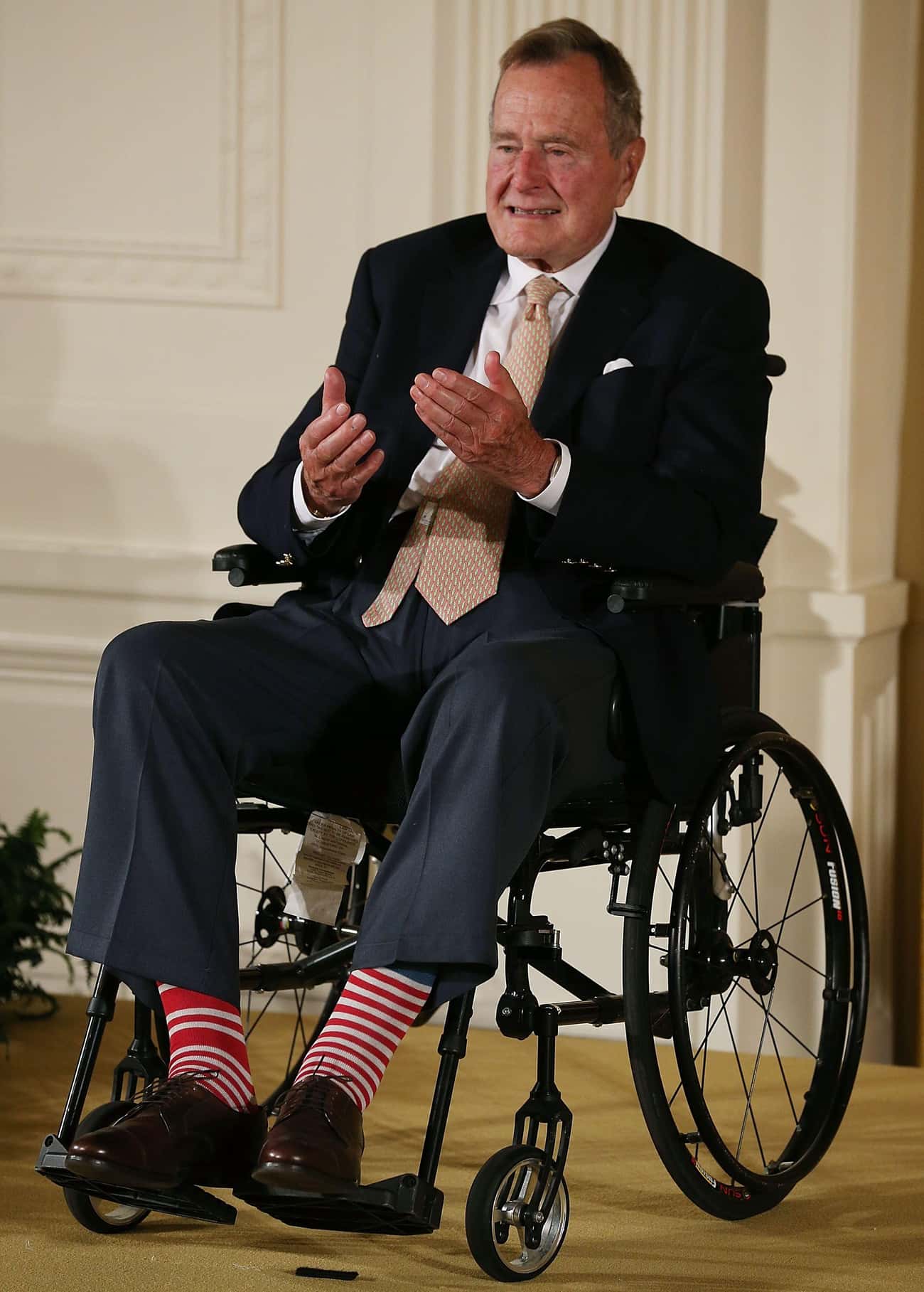 George H. W. Bush Wore Patterned Socks That Paid Tribute To His Life