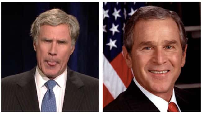 George W. Bush is listed (or ranked) 9 on the list Political Figures Share What They Really Thought Of SNL's Impressions Of Them