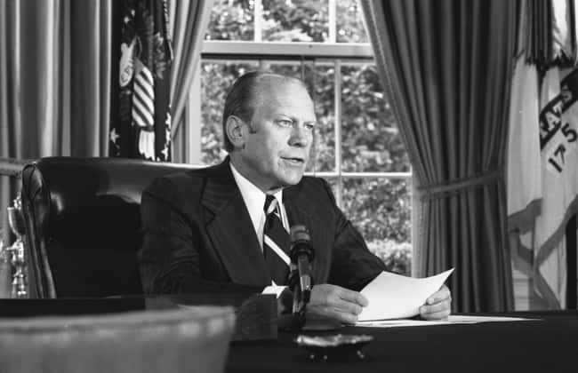 Gerald Ford is listed (or ranked) 37 on the list Every U.S. President & Every Medical Problem They've Ever Had