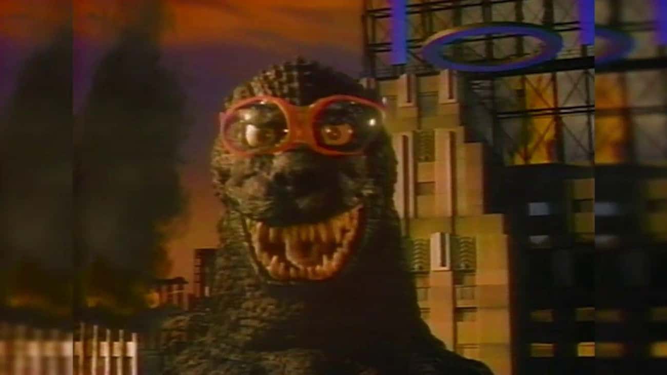 Годзилла против 1993. Годзилла 1993. Малыш Годзилла 1993. Godzilla vs Charles Barkley. Годзилла gif.