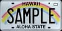 Hawaii on Random State License Plate Designs