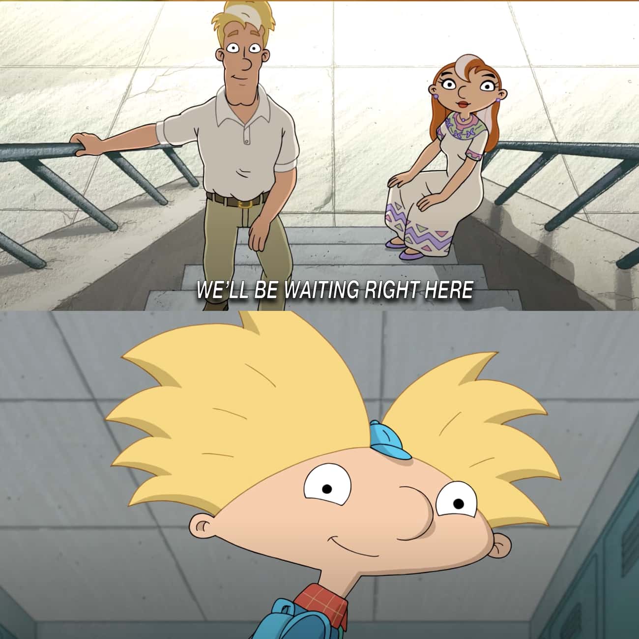 In 'Hey Arnold!' Arnold's Parents Walk Him To School