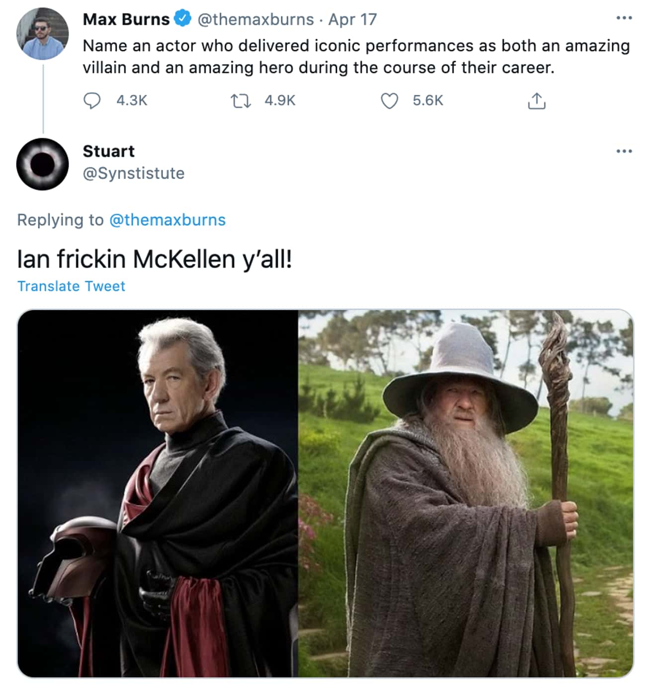 Ian McKellen: Magneto Vs. Gandalf