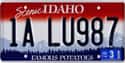 Idaho on Random State License Plate Designs