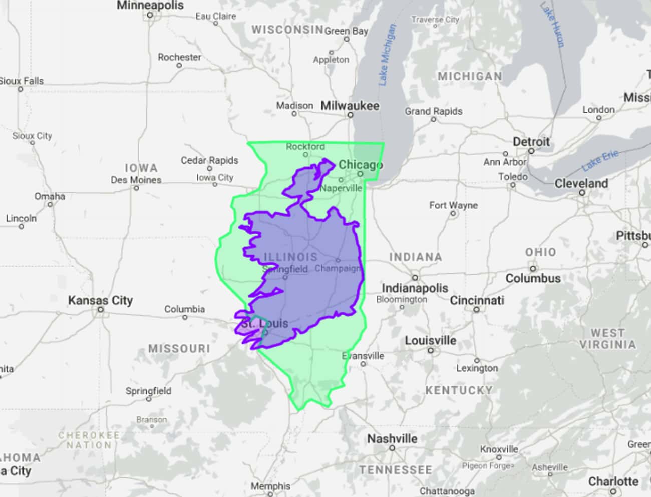 Illinois Is Larger Than Ireland