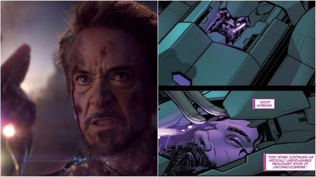 9. "Bio-structuring" pod was used to reassemble Stark's body after his death on Tony's own posthumous orders; any brain damage was filled in using an artificial backup of Stark's mind.