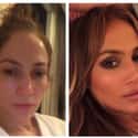 Jennifer Lopez on Random Photos Of Celebrities With And Without Their Makeup