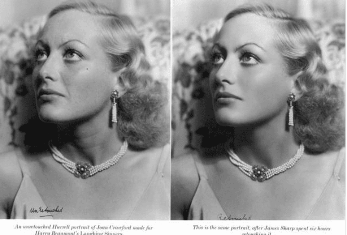 Joan Crawford's Hand Retouching Took More Than Six Hours For This 1931 Poster For Her Movie 'Laughing Sinners'