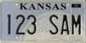 Kansas on Random State License Plate Designs