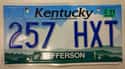 Kentucky on Random State License Plate Designs