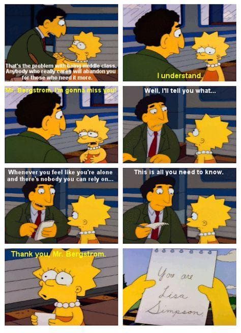 'Lisa’s Substitute' Ends With Lisa’s Teacher Giving Her One Small Piece Of Advice She’ll Never Forget