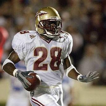 Men's Florida State Seminoles #4 Dalvin Cook White Alumni Football