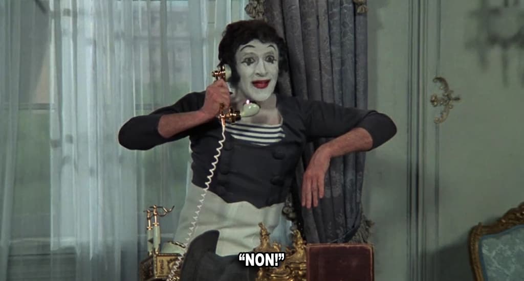 Marcel Marceau, The Legendary Mime, Appears In Mel Brooks’ 'Silent Movie' Just To Speak The Film’s Only Word