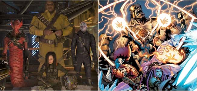 All of the Stakar's old Ravager colleagues in Guardians of the Galaxy Vol. 2 are the OG Guardians from the comics.