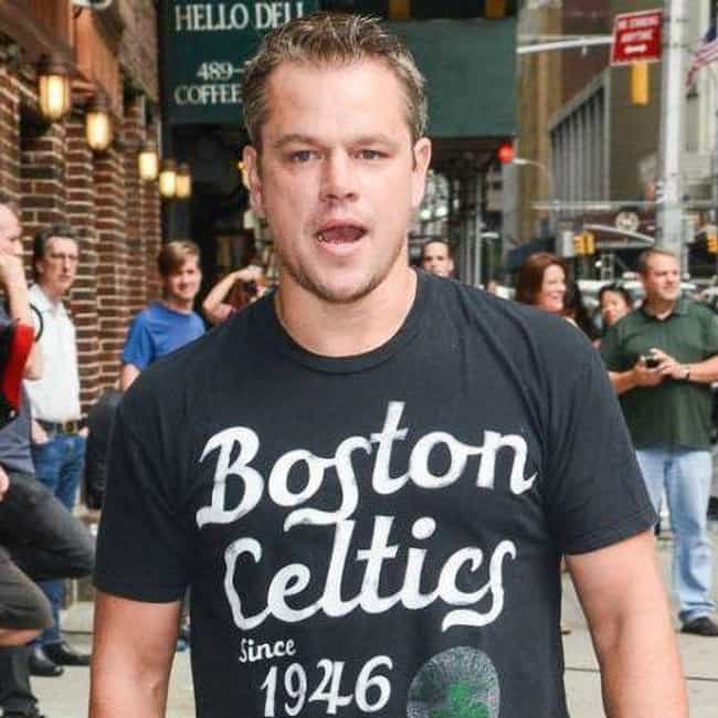 Matt Damon supporting Celtics via ranker.com