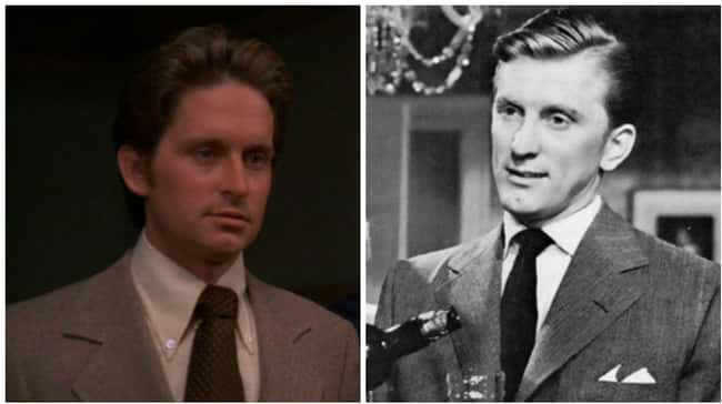 Michael Douglas is listed (or ranked) 5 on the list 18 Photos Of Celebrities And Their Famous Parents At The Same Age
