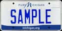 Michigan on Random State License Plate Designs